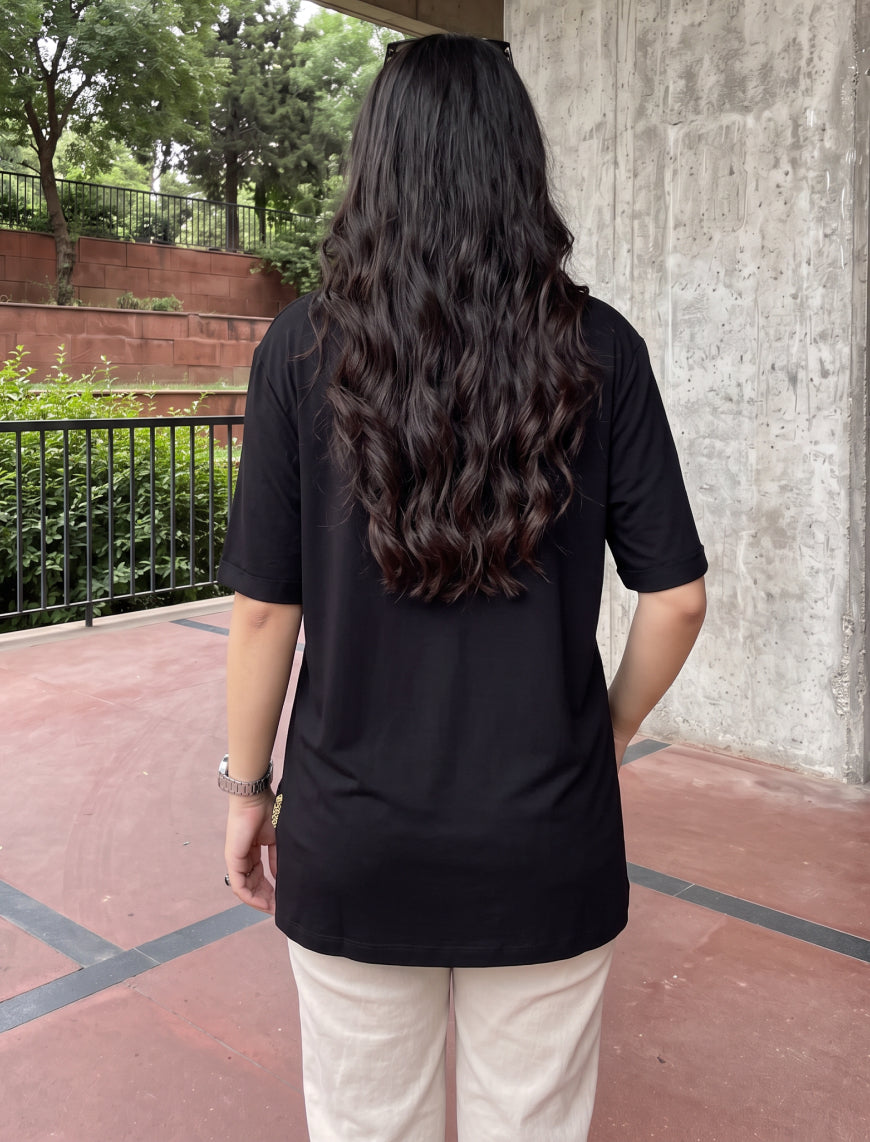 Round Neck T-Shirt - Black