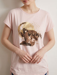 Round Neck T-Shirt - Pink