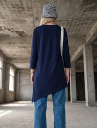 Round Neck T-Shirt - Blue