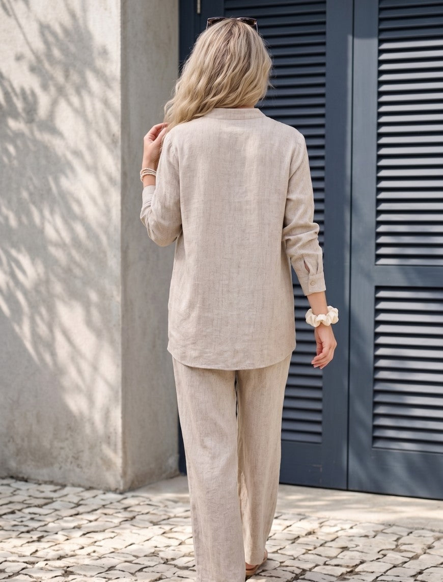 Indigo Linen Women's Shirt - Skin