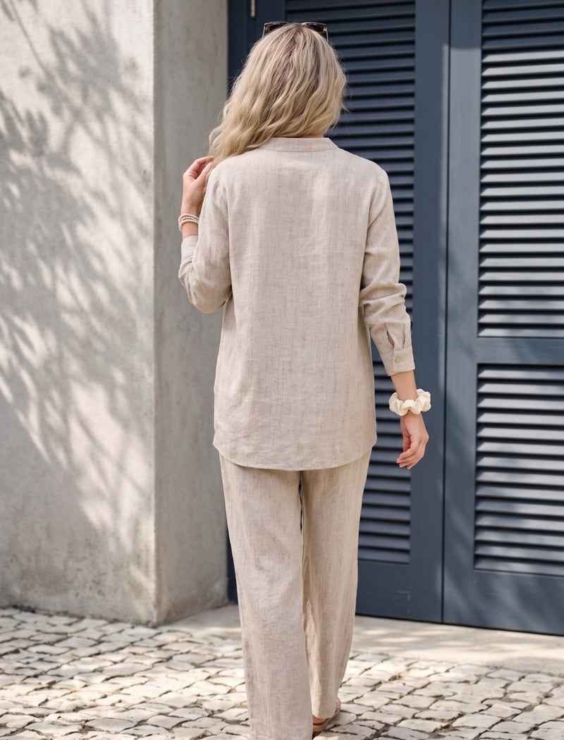 Indigo Linen Women's Shirt - Skin