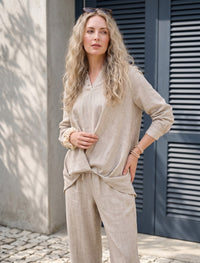 Indigo Linen Women's Shirt - Skin