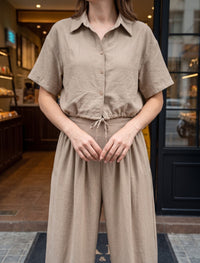 Button Up And Gathered Set - Skin