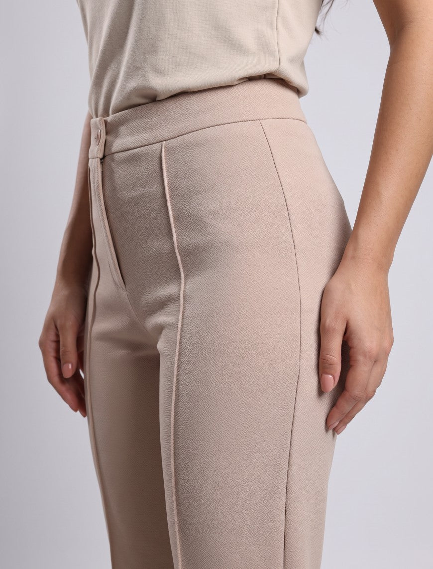 Cotton Blended Jersey Trouser - Skin