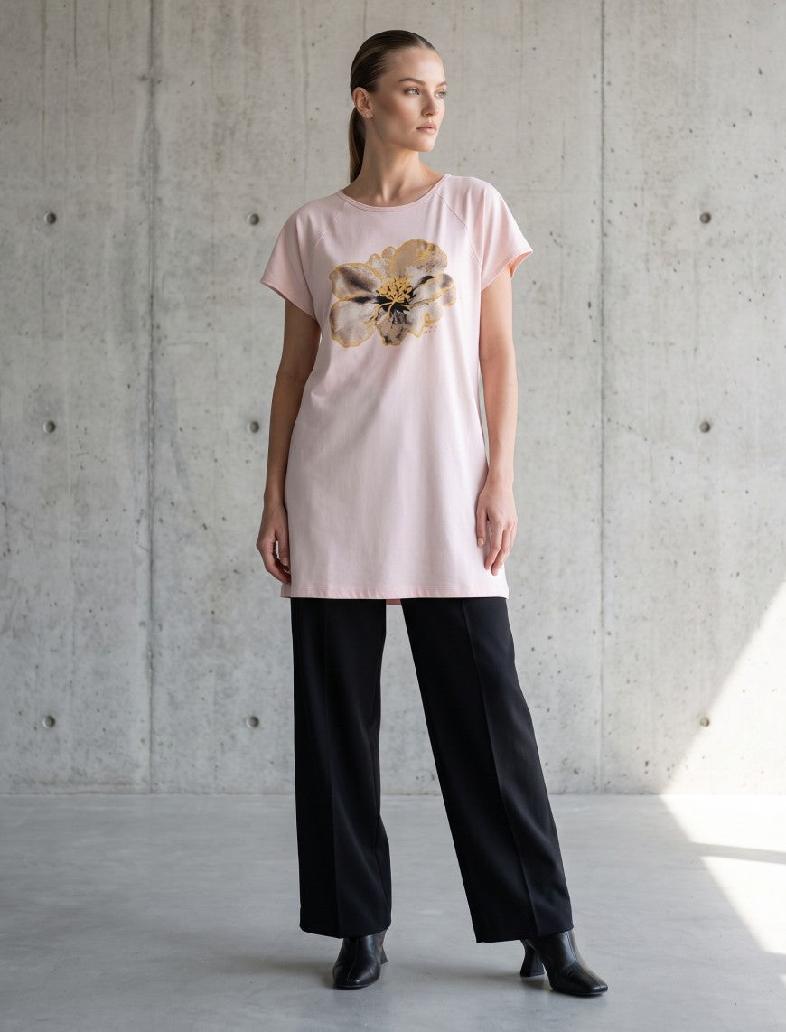 Round Neck T-Shirt - Pink