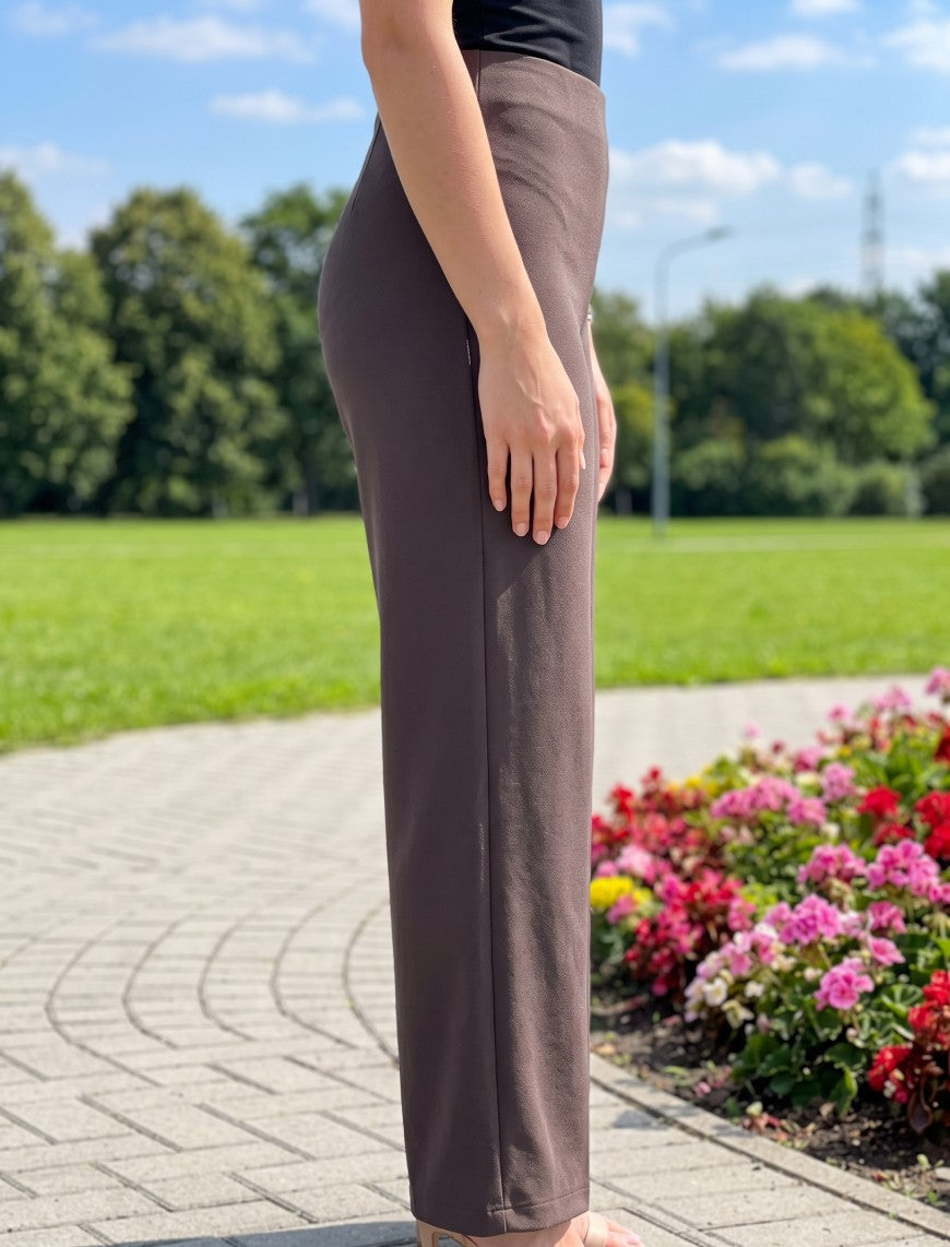 Cotton Linen Trouser - Brown
