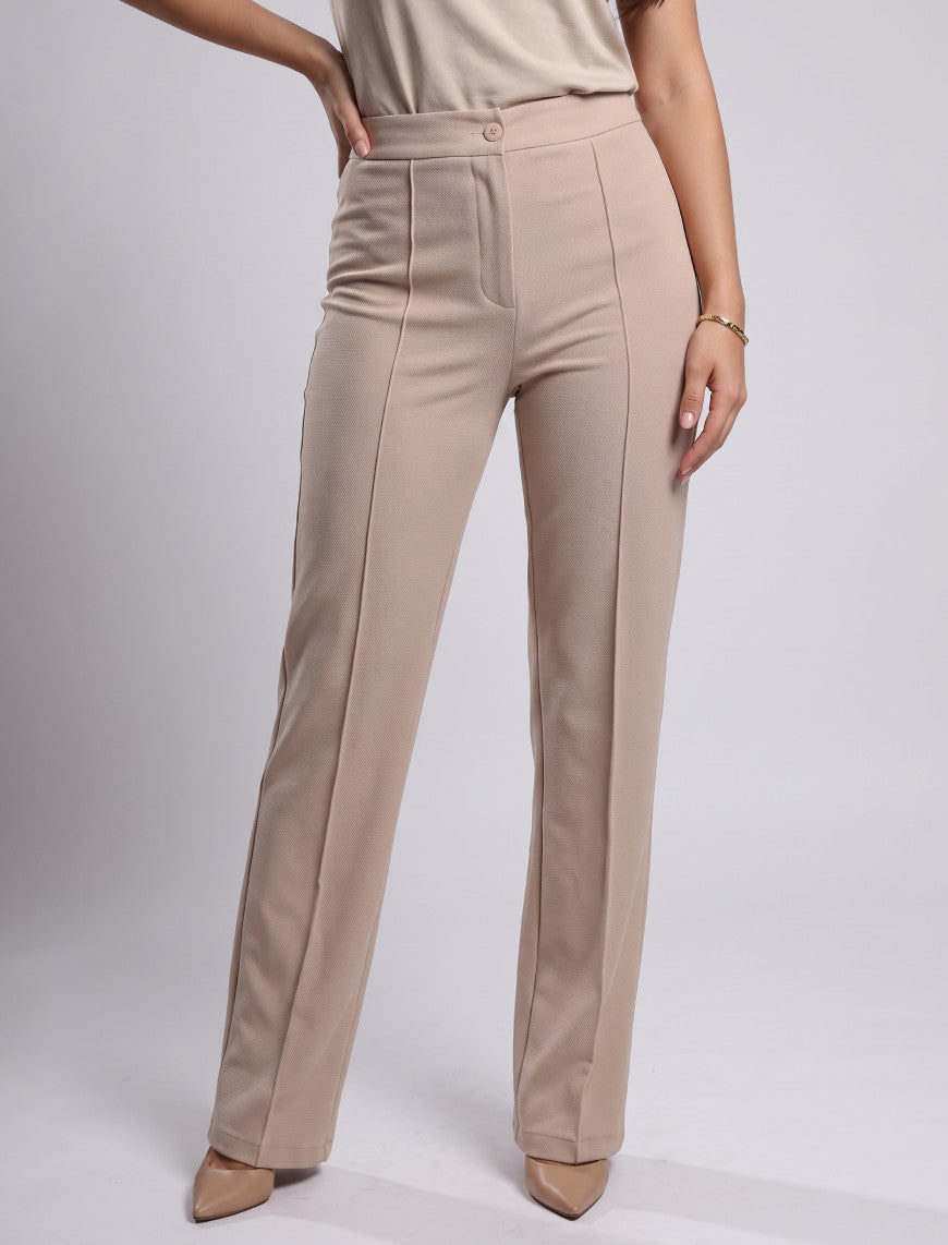 Cotton Blended Jersey Trouser - Skin