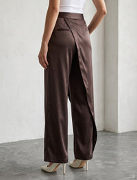 Silk Pant - Brown