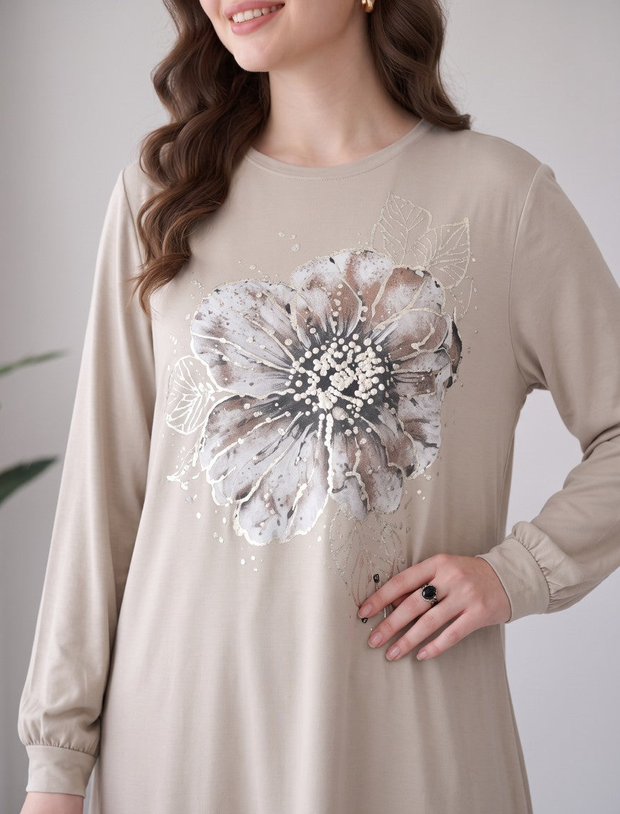 Round Neck T-Shirt - Skin