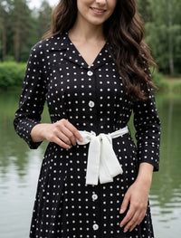 Indigo Silk Women's Frock - Black