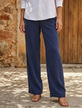 Cotton Linen Trouser - Blue