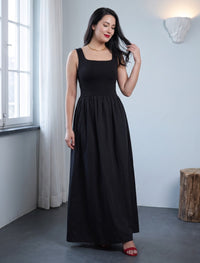 Indigo Cotton Women's Frock - Black