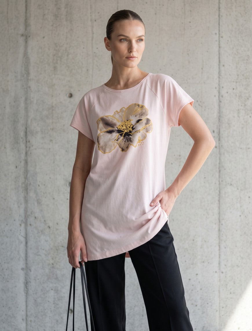 Round Neck T-Shirt - Pink